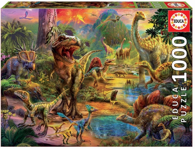 Educa Puzzle Územie dinosaurov 1000 dielikov