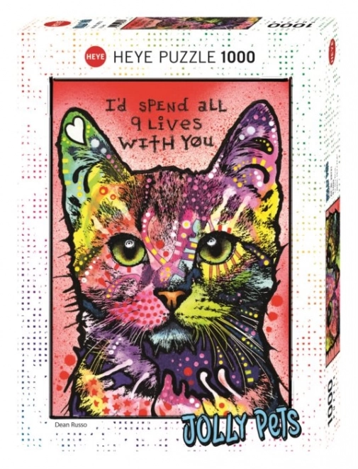 Puzzle HEYE Jolly Pets: Deväť životov 1000 dielikov