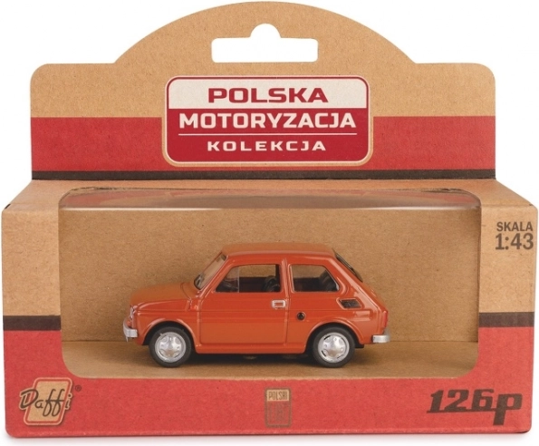 Model auta FIAT 126p PRL hnedý 1:43
