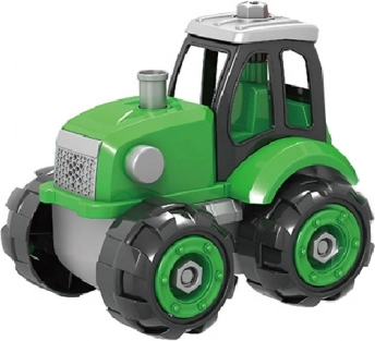Realistický zelený traktor