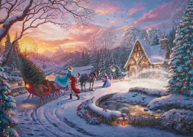 Schmidt puzzle Disney: Popoluška a princ na Vianoce 1000 dielikov