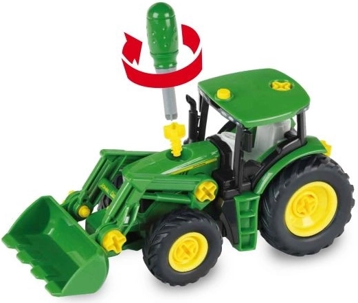 Traktor John Deere na zostavenie s 2 prívesmi