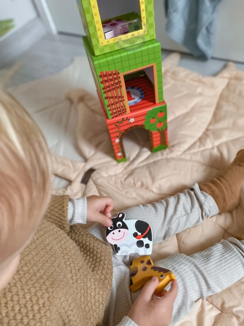 Woopie zelená farma stavebnica s figúrkami
