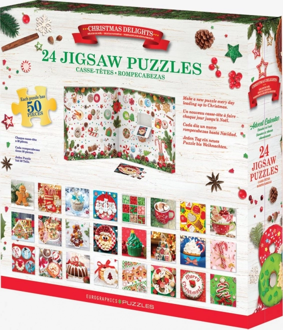 Puzzle adventný kalendár: Vianočné dobroty