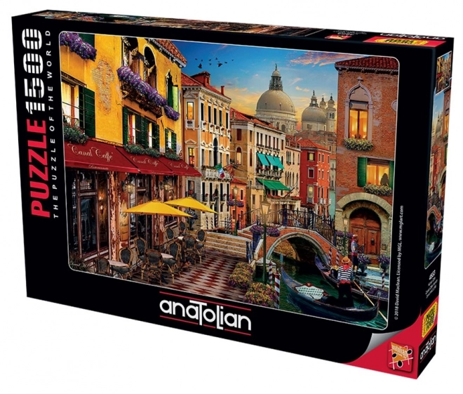 Puzzle Kaviareň Canal Caffé, Benátky 1500 dielikov