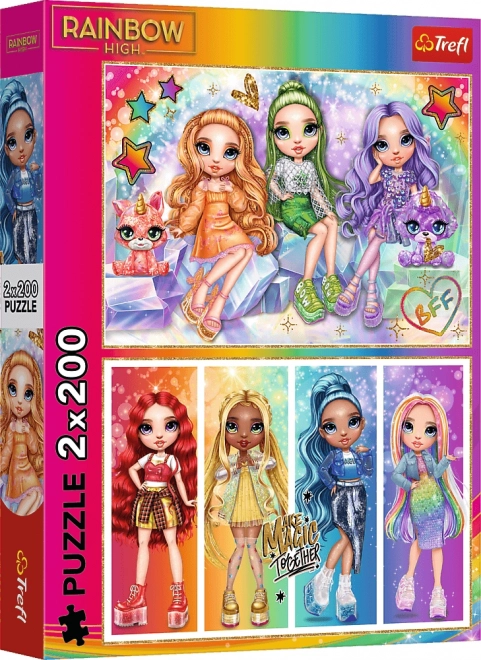puzzle 2x200 – dúhové bábiky RAINBOW HIGH