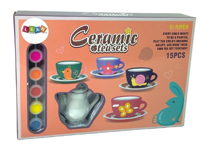 Čajový set DIY maľovanie porcelánu