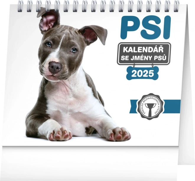 Stolný kalendár Psi s menami psov 2025