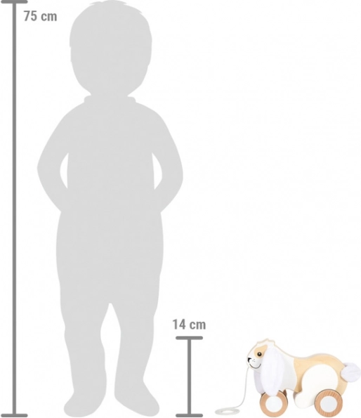Drevená ťahacia hračka Králik so šušťavými uškami od Small Foot