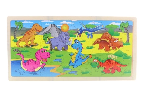 Drevené puzzle Dinosaury 96 dielikov