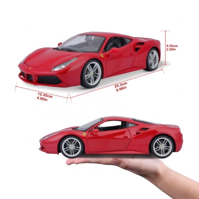 Ferrari 488 GTB Červený model 1:18