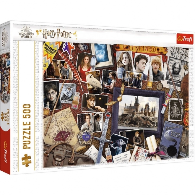 Puzzle Harry Potter: Vzpomienky na Rokfort 500 dielikov