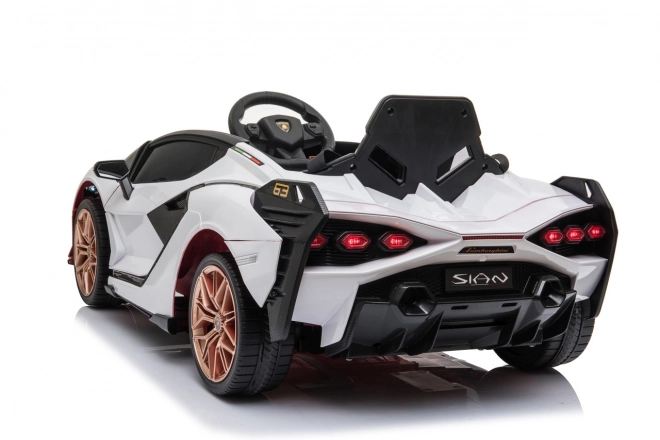 Lamborghini SIAN detské auto na batériu s ovládačom – Biele
