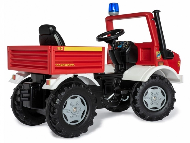 Detský hasičský voz Mercedes Unimog na pedále