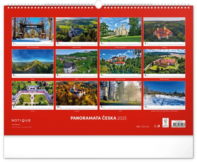 Nástenný kalendár Panorámy Česka 2025