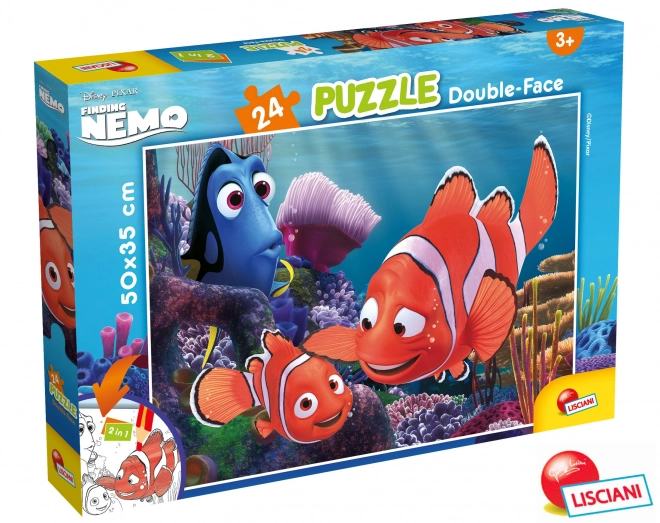 Obojstranné Puzzle Hľadá sa Nemo 2v1