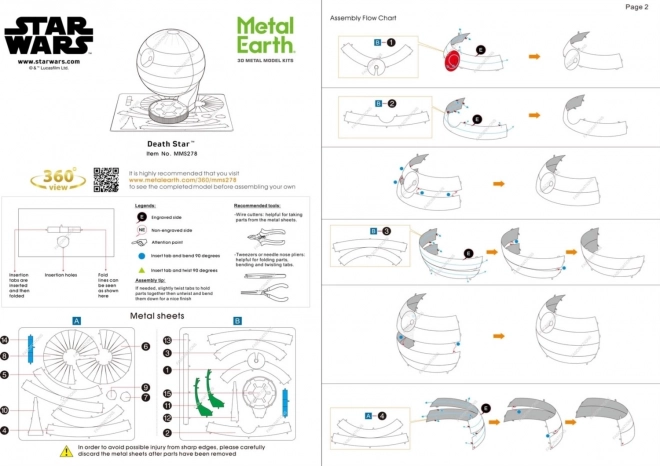 Metal Earth 3D puzzle Star Wars: Hviezda smrti