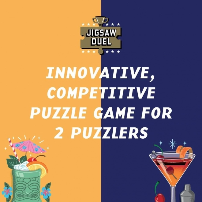 Ridley's Games Súbojové puzzle Koktejlové zápolenie: Piňa Colada vs Manhattan 2x70 dielikov