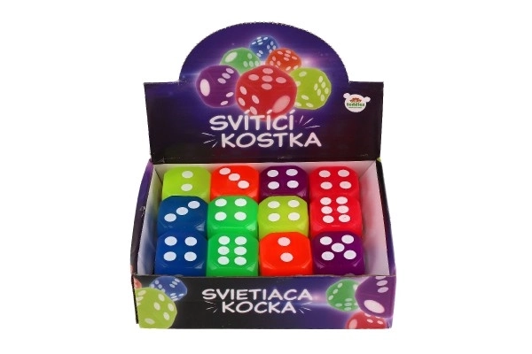 Svietiaca silikónová kocka 4x4cm 6 farieb