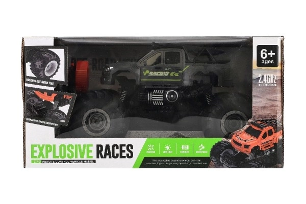 Auto RC pickup off-road sivá 23cm s diaľkovým ovládačom