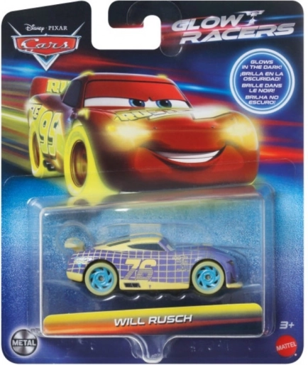 Autá Glow Racers – kovový svietiaci model 1:55