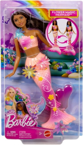 Barbie morská víla brunetka – Rozkvitajúce kvety