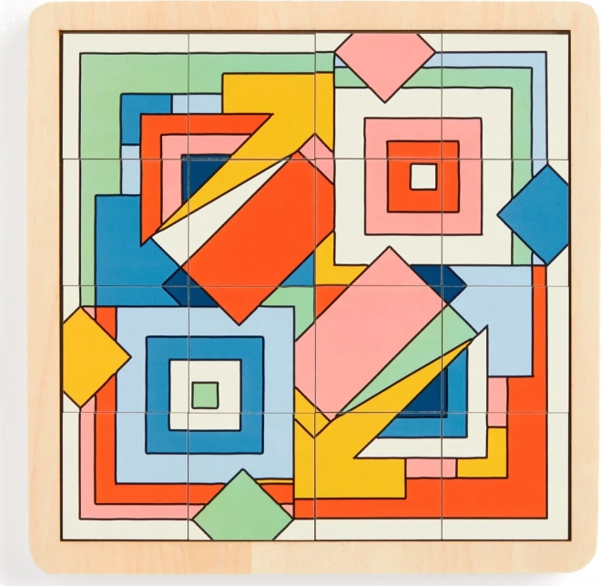 Posuvné drevené puzzle Frank Lloyd Wright: Imperial Hotel 2v1