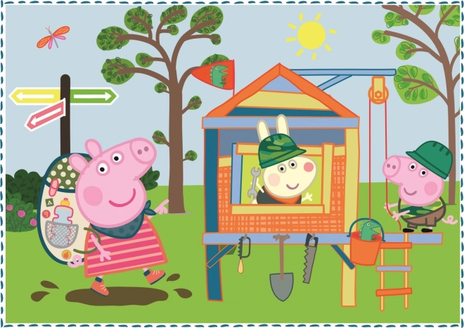 Puzzle Prasiatko Peppa: Spomienky na prázdniny 4v1