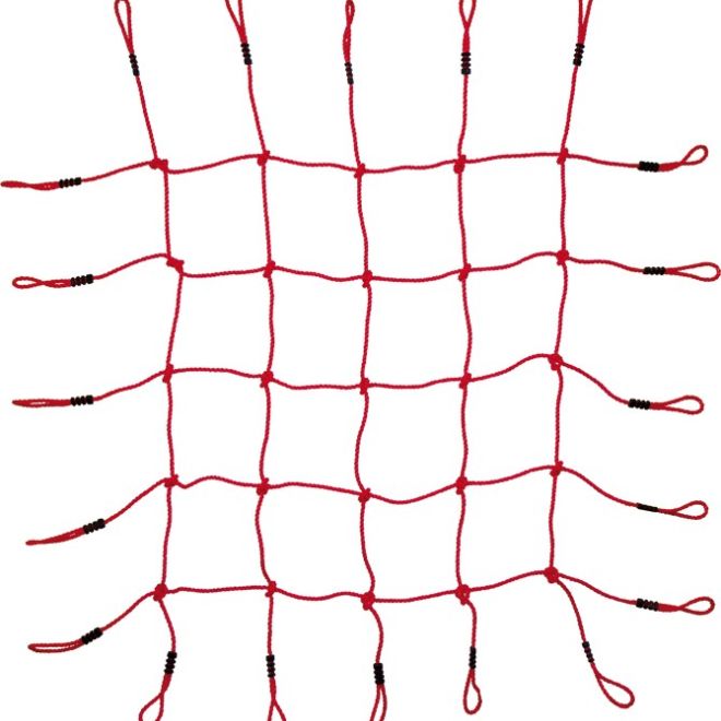 Malá lezecká sieť na nohy červená - 170 x 170 cm
