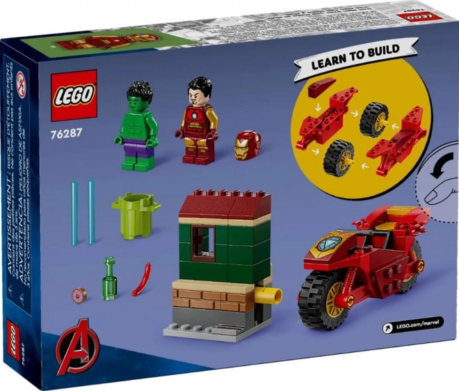 Iron Man s motorkou a Hulk LEGO stavebnica