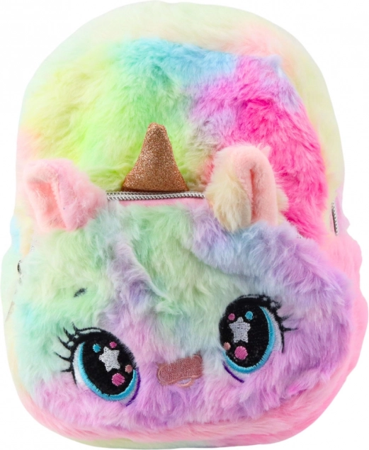Detský plyšový batoh Jednorožec Dúha 20 cm 3L