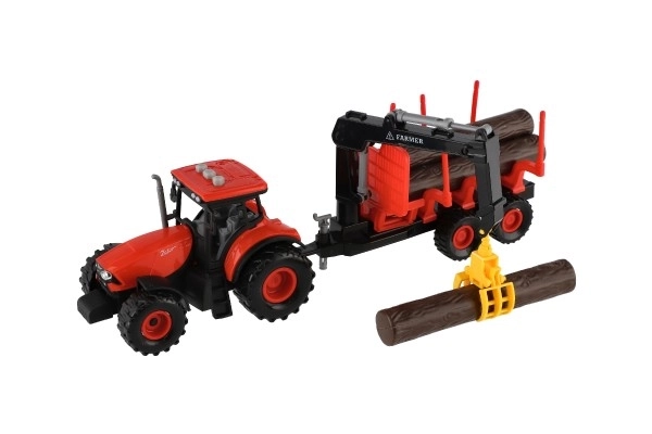 Traktor Zetor s vlečkou a nakladacím ramenom