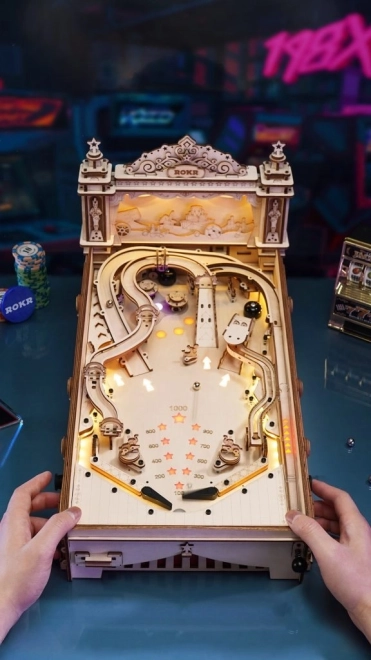 3D drevené puzzle hrací automat - Pinball Machine