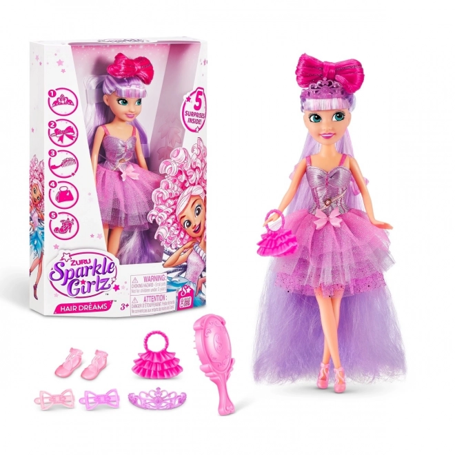 Bábika Sparkle Girlz Vysnívané Účesy 26 cm