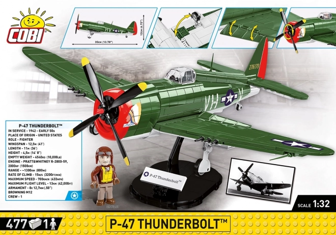 bojový lietadlo P-47 Thunderbolt z druhej svetovej vojny