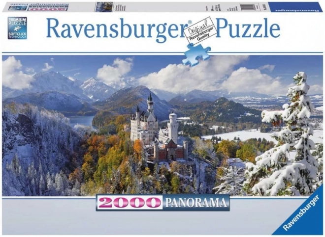 Puzzle panorama 2000 dielikov Zámok Neuschwanstein