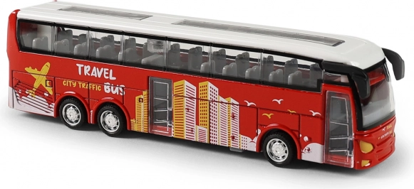 Kovový diaľkový autobus na voľný chod