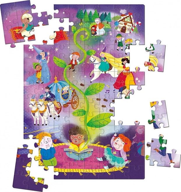 Clementoni - trblietavé puzzle 104 ks - čas na rozprávky