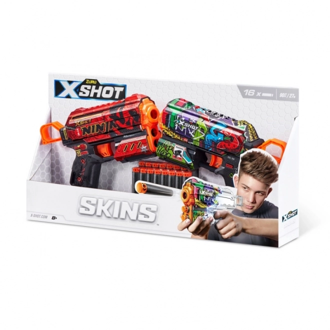 X-Shot Skins Flux - Sada dvoch vystreľovačov so 16 nábojmi