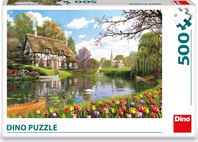 Puzzle Chata u vody 500 dielikov