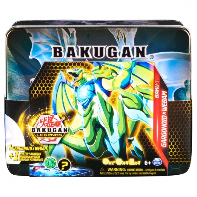 Bakugan Plechový Box s Exluzívnym Bakuganom