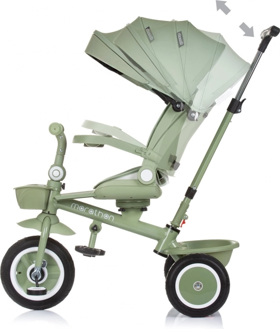 Detská trojkolka so strieškou Marathon 2v1 Pastel Green