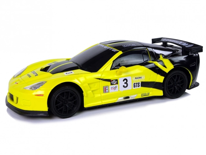 Športové Auto R/C 1:24 Corvette Žlté C6.R