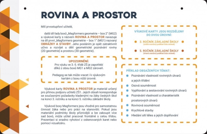 Magformers geometria 2: Rovina a priestor - box 43 dielikov