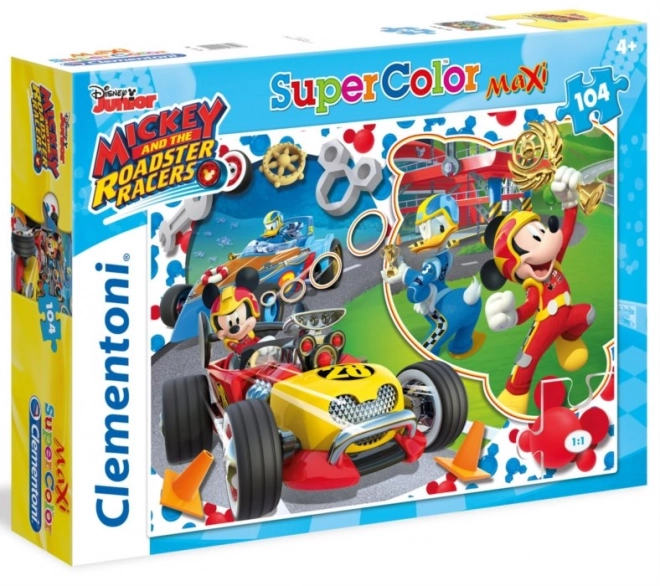 Puzzle Mickey Mouse: Na závodnom okruhu MAXI 104 dielikov