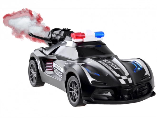 Zábavné policajné auto na diaľkové ovládanie s dymom a svetlom