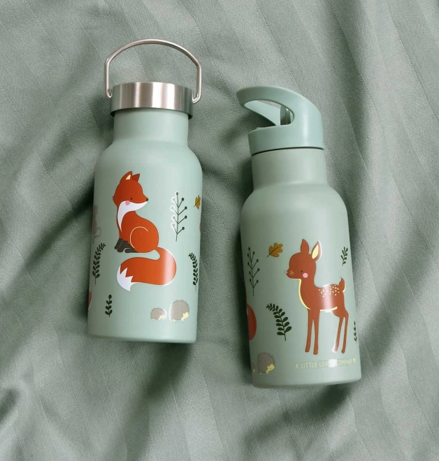 A Little Lovely Company Nerezová fľaša na pitie 500 ml – Priatelia z lesa