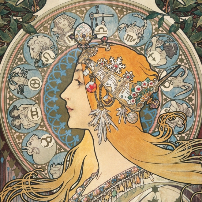 Poznámkový kalendár Alfons Mucha 2025