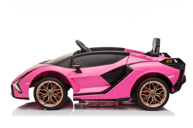 Lamborghini SIAN detské auto na batériu s ovládačom – Ružové