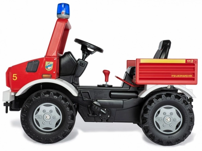Detský hasičský voz Mercedes Unimog na pedále
